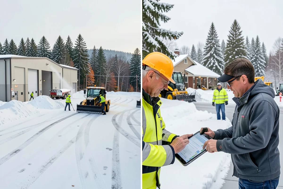 Cul-de-Sac Snow Removal in Lyman, Skagit County, WA - Plow the circular bulb and connecting street width