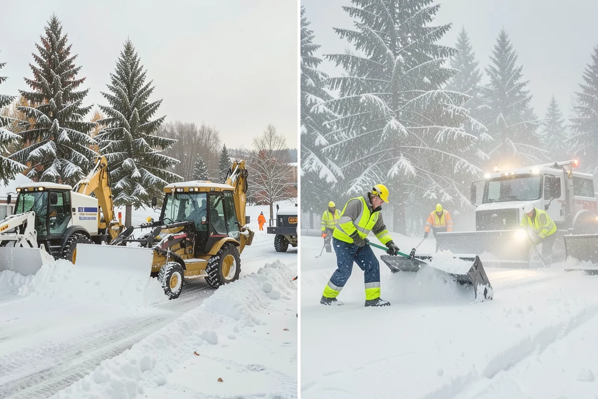 Cul-de-Sac Snow Removal in Lynnwood, Snohomish County, WA - Plow the circular bulb and connecting street width