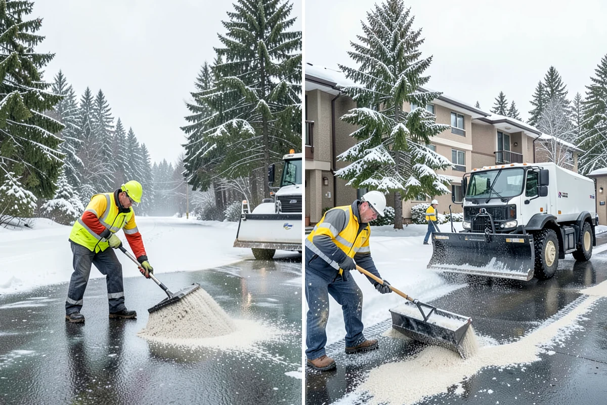 Cul-de-Sac Snow Removal in Maple Valley, King County, WA - Plow the circular bulb and connecting street width