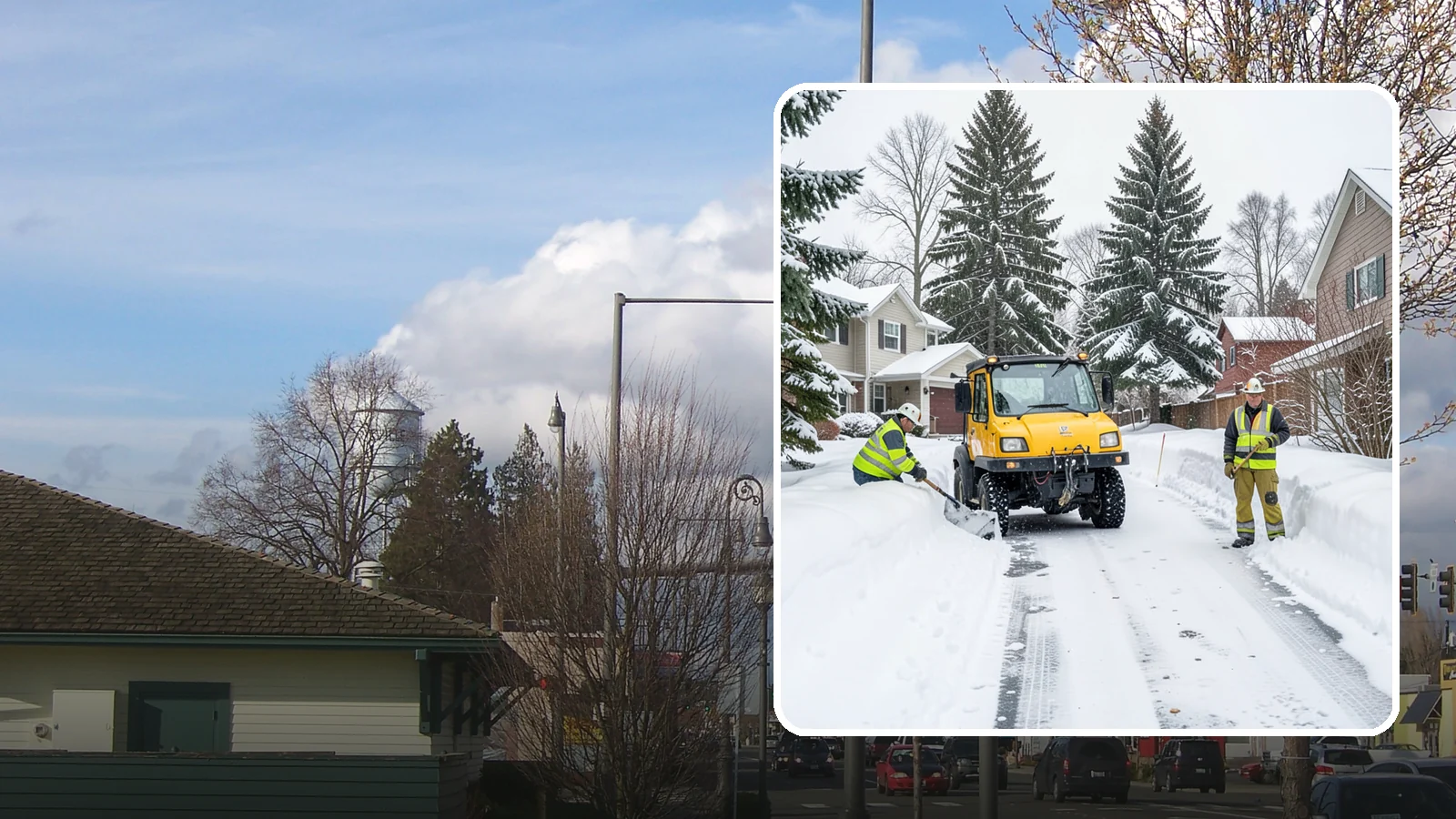 Cul-de-Sac Snow Removal in Marysville, Snohomish County, WA - Plowing of cul-de-sacs and turnarounds that city crews often skip, keeping neighborhood traffic moving.
