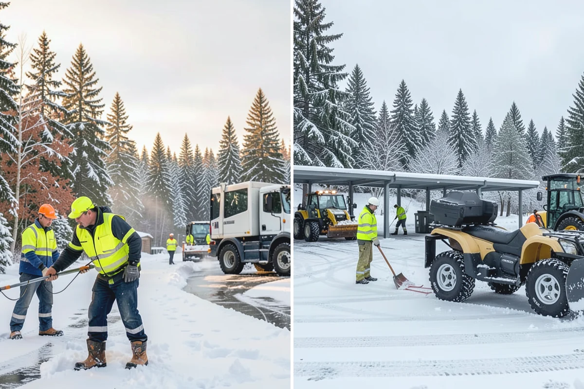 Cul-de-Sac Snow Removal in Marysville, Snohomish County, WA - Plow the circular bulb and connecting street width