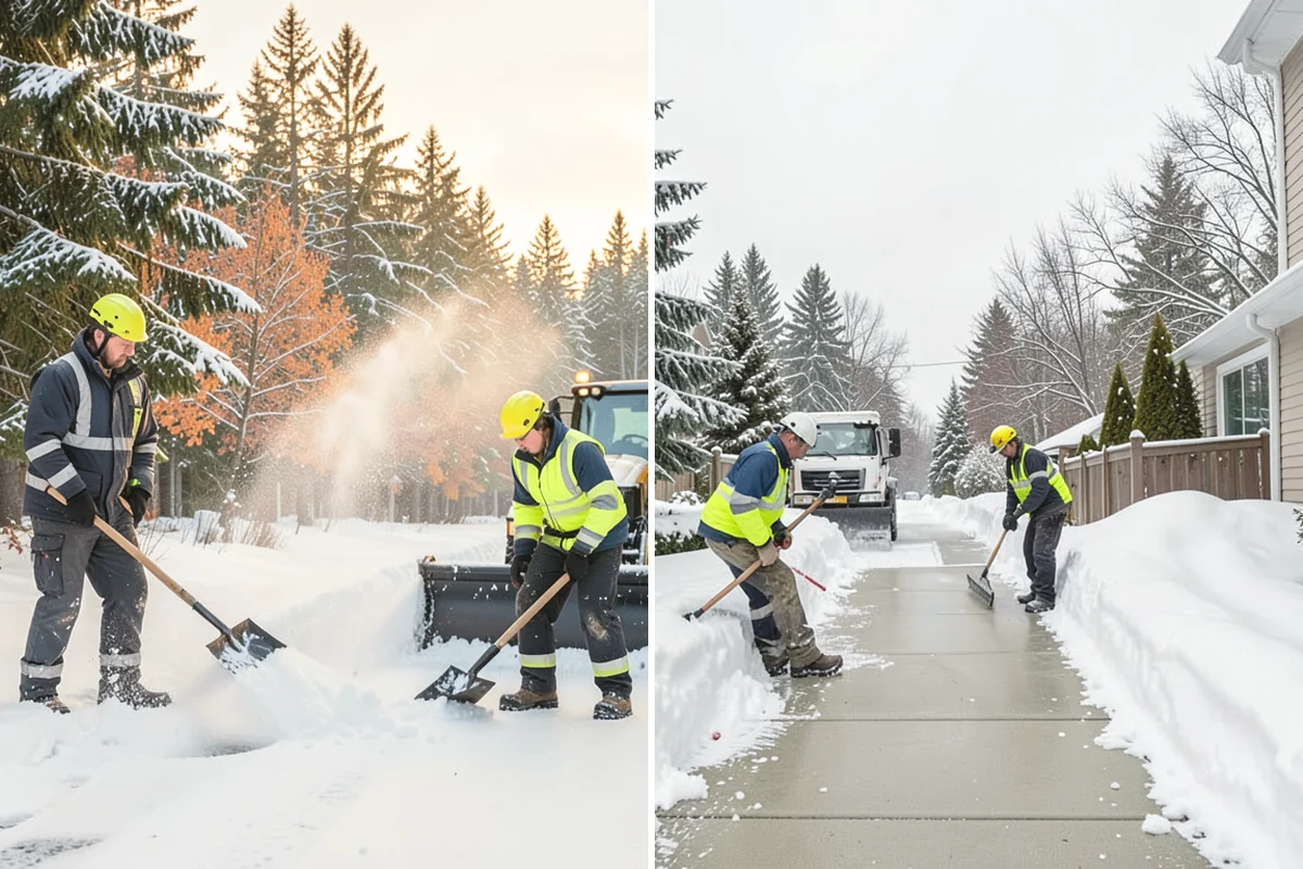 Cul-de-Sac Snow Removal in Mercer Island, King County, WA - Plow the circular bulb and connecting street width