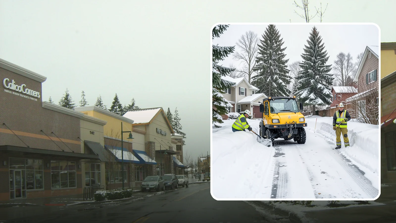 Cul-de-Sac Snow Removal in Mill Creek, Snohomish County, WA - Plowing of cul-de-sacs and turnarounds that city crews often skip, keeping neighborhood traffic moving.