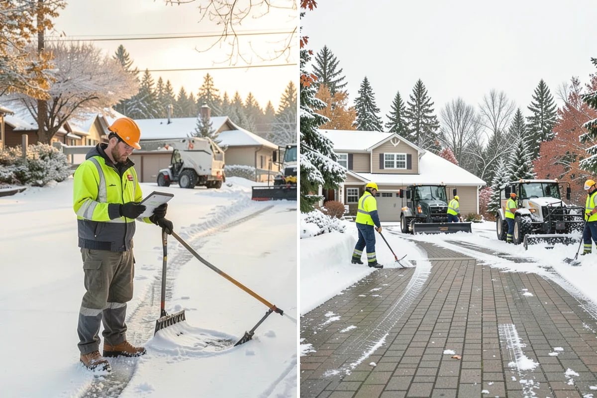 Cul-de-Sac Snow Removal in Mill Creek, Snohomish County, WA - Plow the circular bulb and connecting street width
