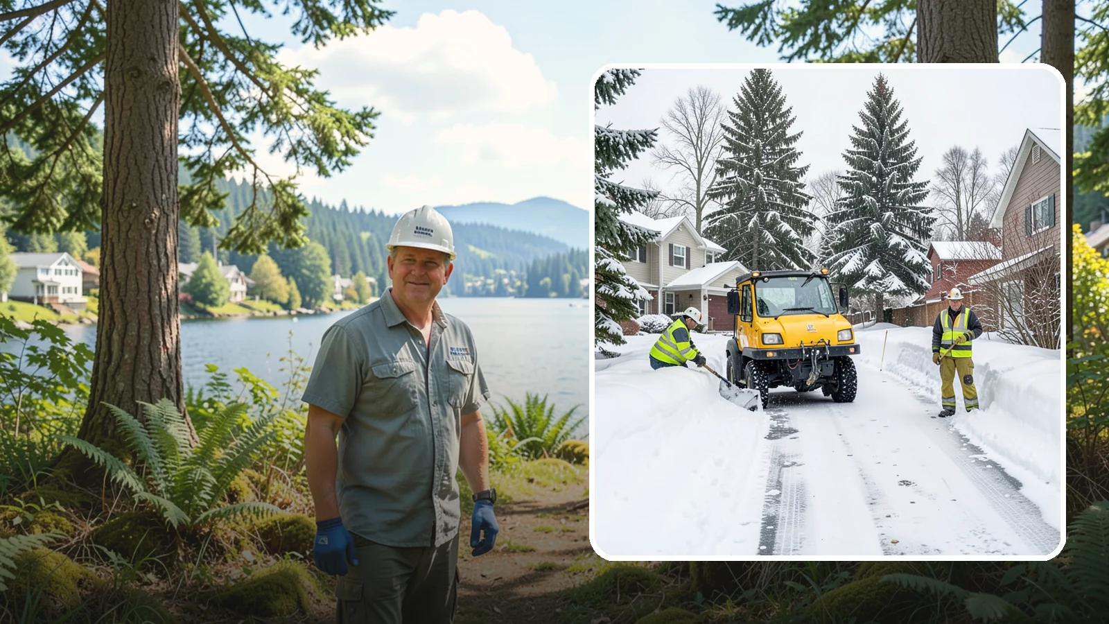 Cul-de-Sac Snow Removal in Milton, King County, WA - Plowing of cul-de-sacs and turnarounds that city crews often skip, keeping neighborhood traffic moving.