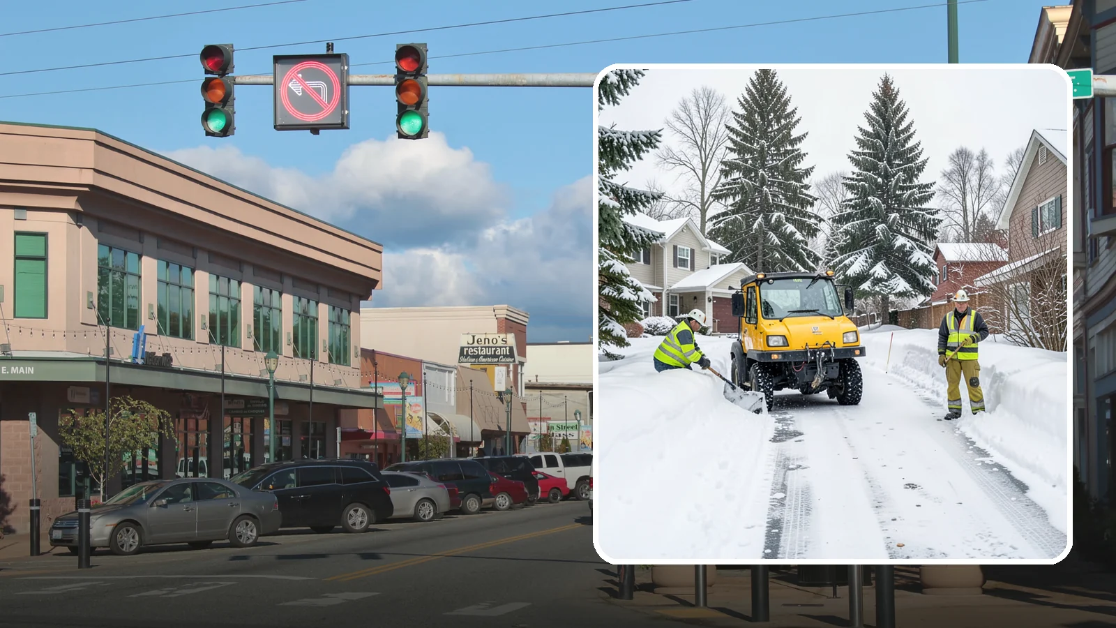 Cul-de-Sac Snow Removal in Monroe, Snohomish County, WA - Plowing of cul-de-sacs and turnarounds that city crews often skip, keeping neighborhood traffic moving.
