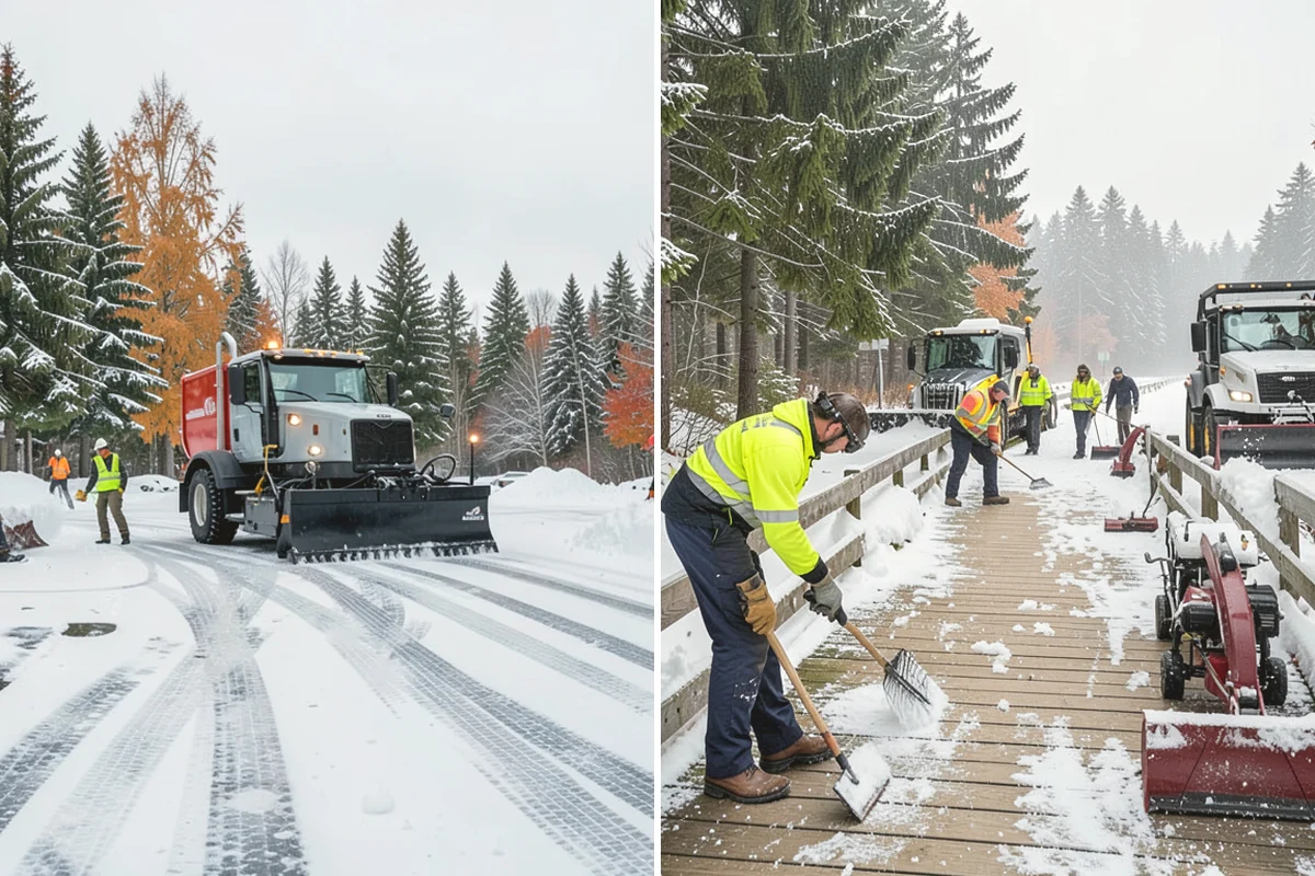 Cul-de-Sac Snow Removal in Mukilteo, Snohomish County, WA - Plow the circular bulb and connecting street width