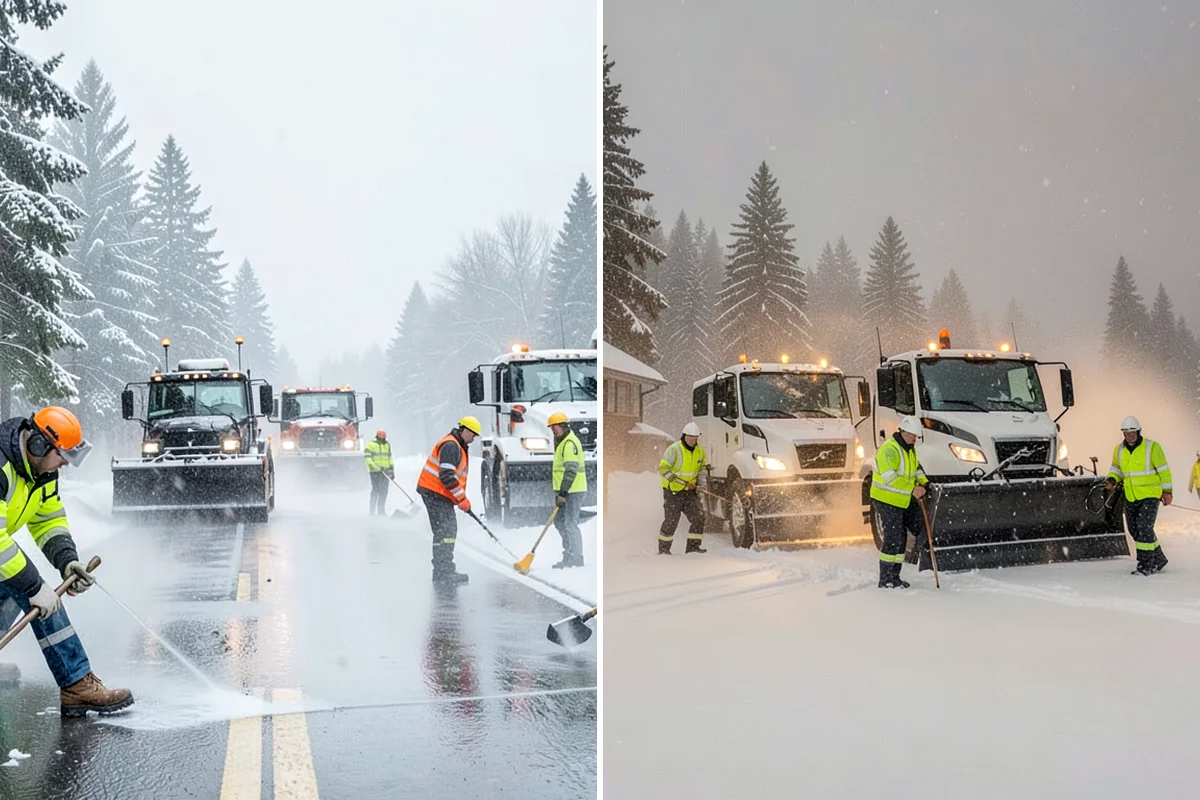Cul-de-Sac Snow Removal in Normandy Park, King County, WA - Plow the circular bulb and connecting street width