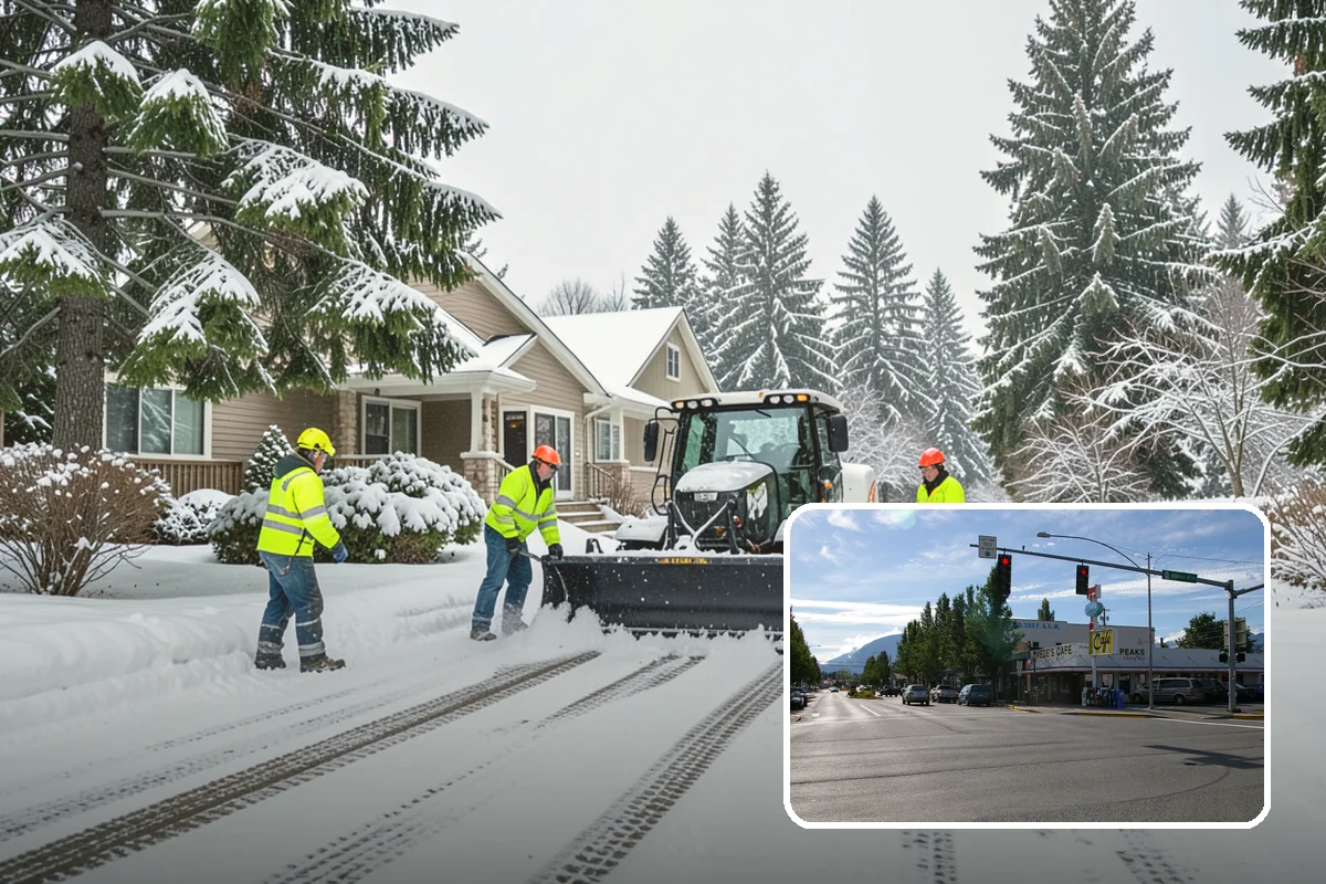 Cul-de-Sac Snow Removal in North Bend, King County, WA - Clears turnarounds that public plows commonly bypass