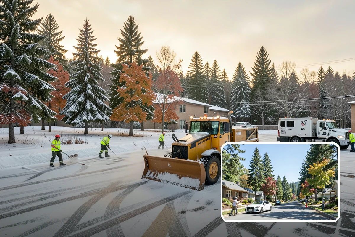 Cul-de-Sac Snow Removal in Orting, Pierce County, WA - Clears turnarounds that public plows commonly bypass