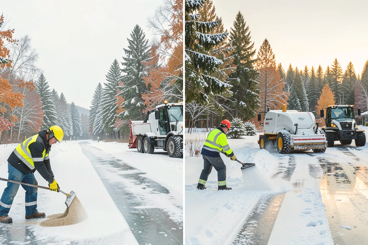 Cul-de-Sac Snow Removal in Orting, Pierce County, WA - Plow the circular bulb and connecting street width