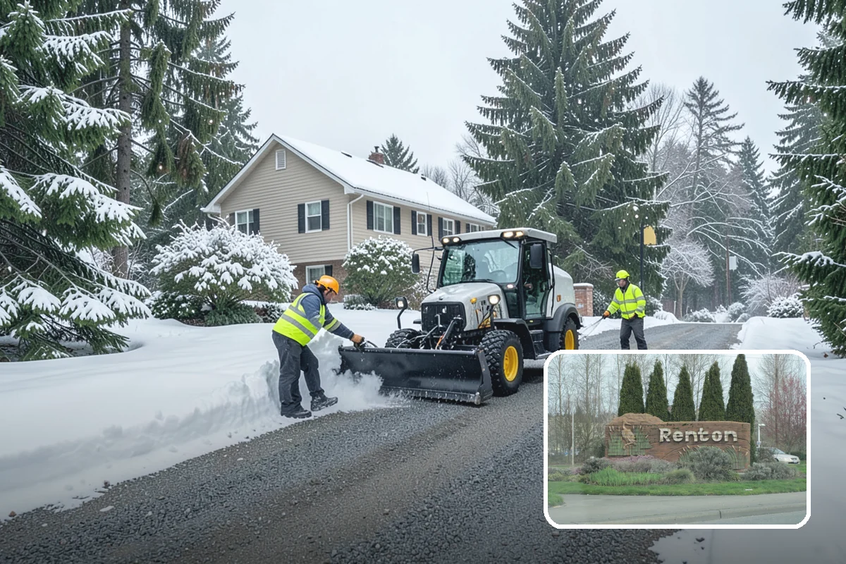 Cul-de-Sac Snow Removal in Renton, King County, WA - Clears turnarounds that public plows commonly bypass