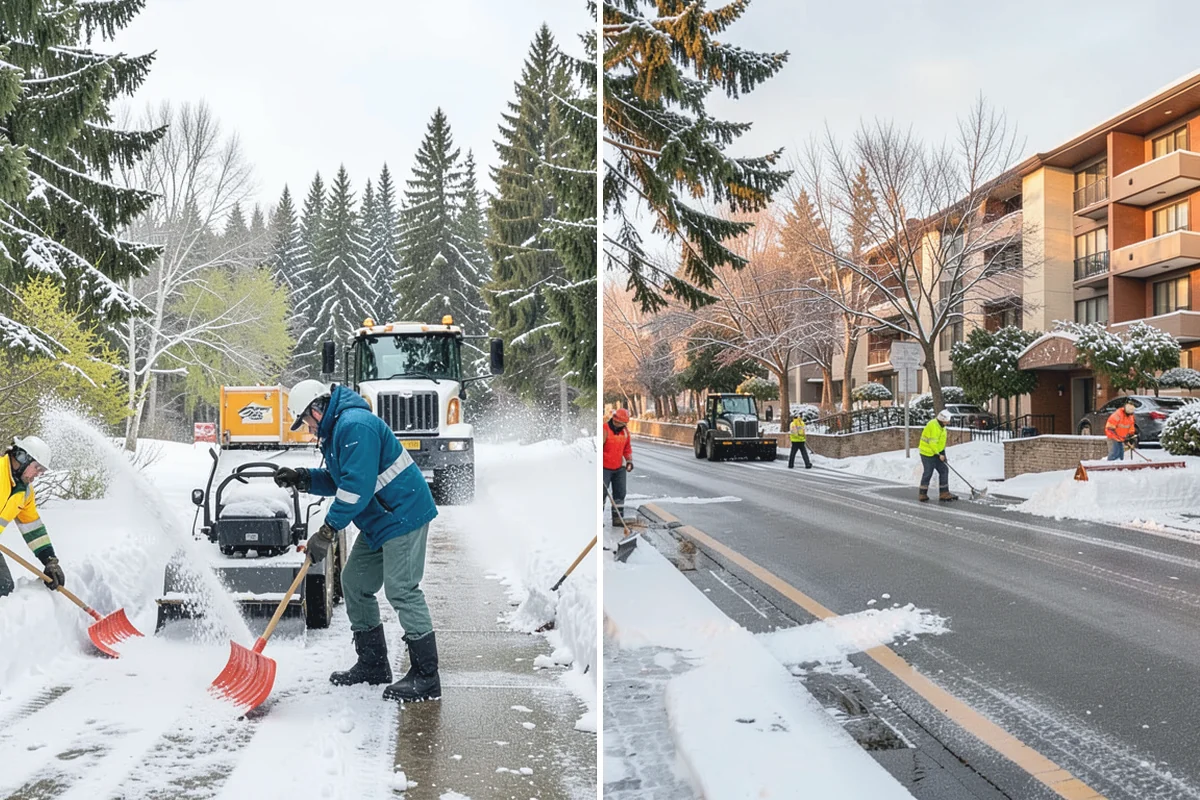 Cul-de-Sac Snow Removal in Renton, King County, WA - Plow the circular bulb and connecting street width