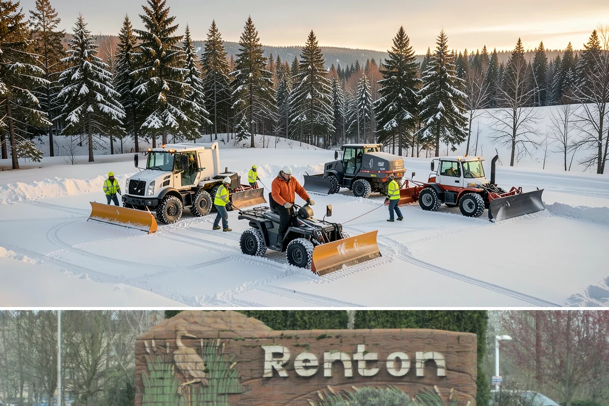 Cul-de-Sac Snow Removal in Renton, King County, WA - Arrange neighborhood or HOA cul-de-sac coverage before the arctic outflow events that hit the lowlands in midwinter.