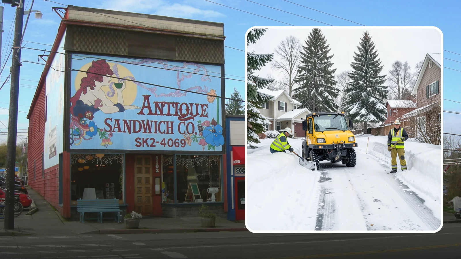 Cul-de-Sac Snow Removal in Ruston, Pierce County, WA - Plowing of cul-de-sacs and turnarounds that city crews often skip, keeping neighborhood traffic moving.