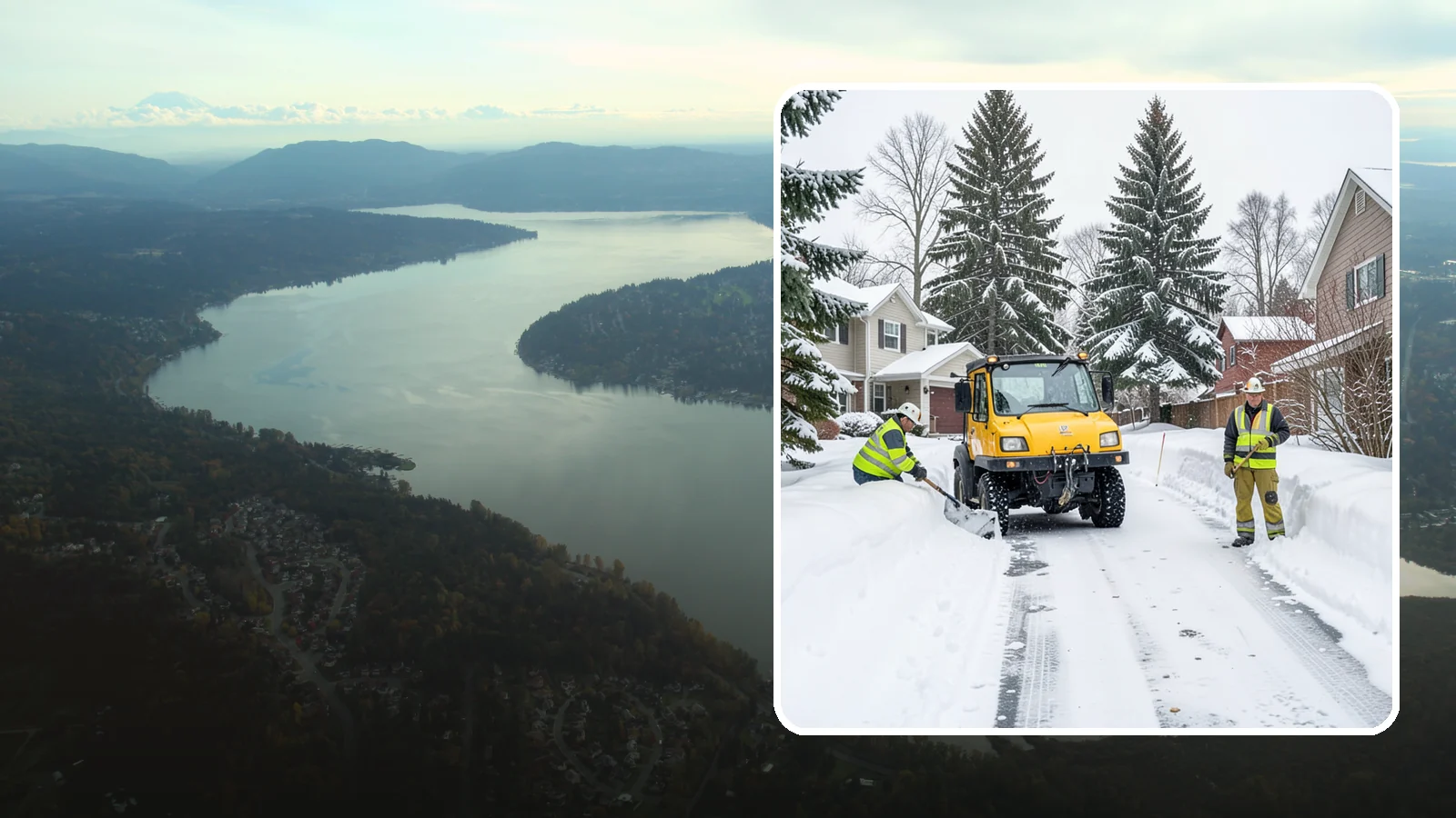Cul-de-Sac Snow Removal in Sammamish, King County, WA - Plowing of cul-de-sacs and turnarounds that city crews often skip, keeping neighborhood traffic moving.