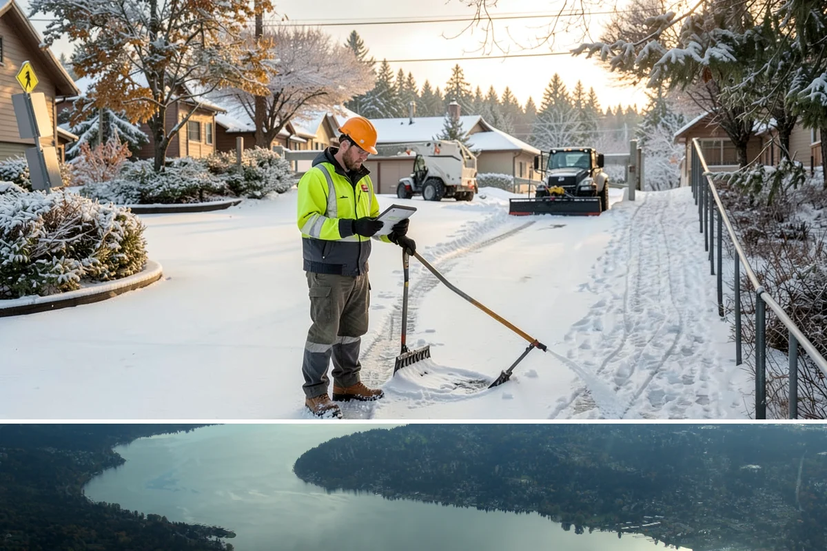 Cul-de-Sac Snow Removal in Sammamish, King County, WA - Arrange neighborhood or HOA cul-de-sac coverage before the arctic outflow events that hit the lowlands in midwinter.