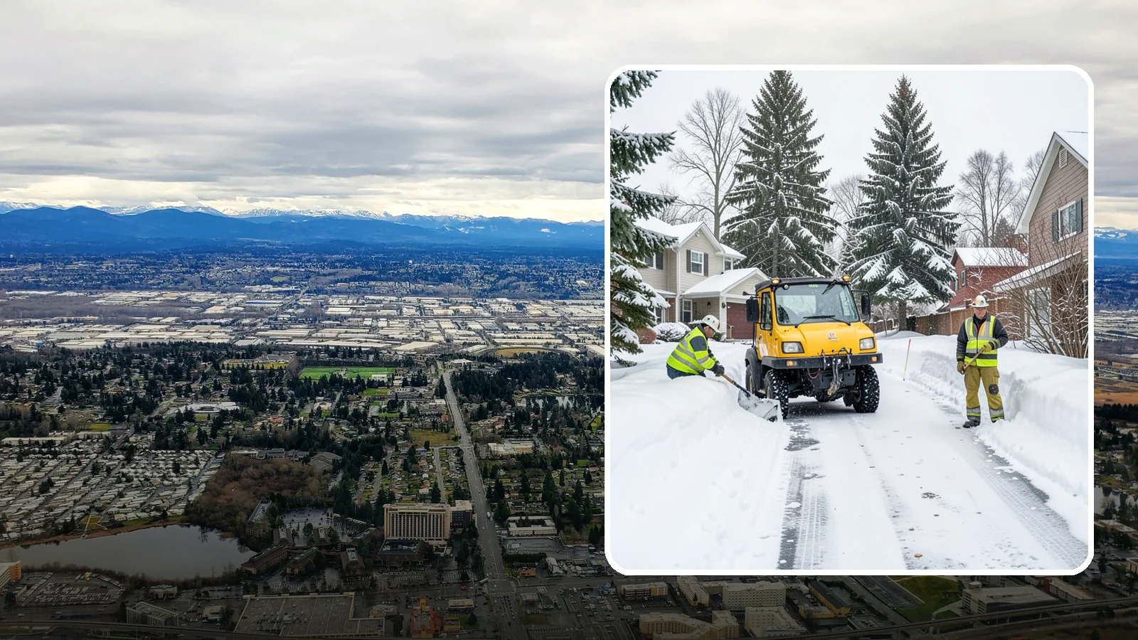 Cul-de-Sac Snow Removal in SeaTac, King County, WA - Plowing of cul-de-sacs and turnarounds that city crews often skip, keeping neighborhood traffic moving.