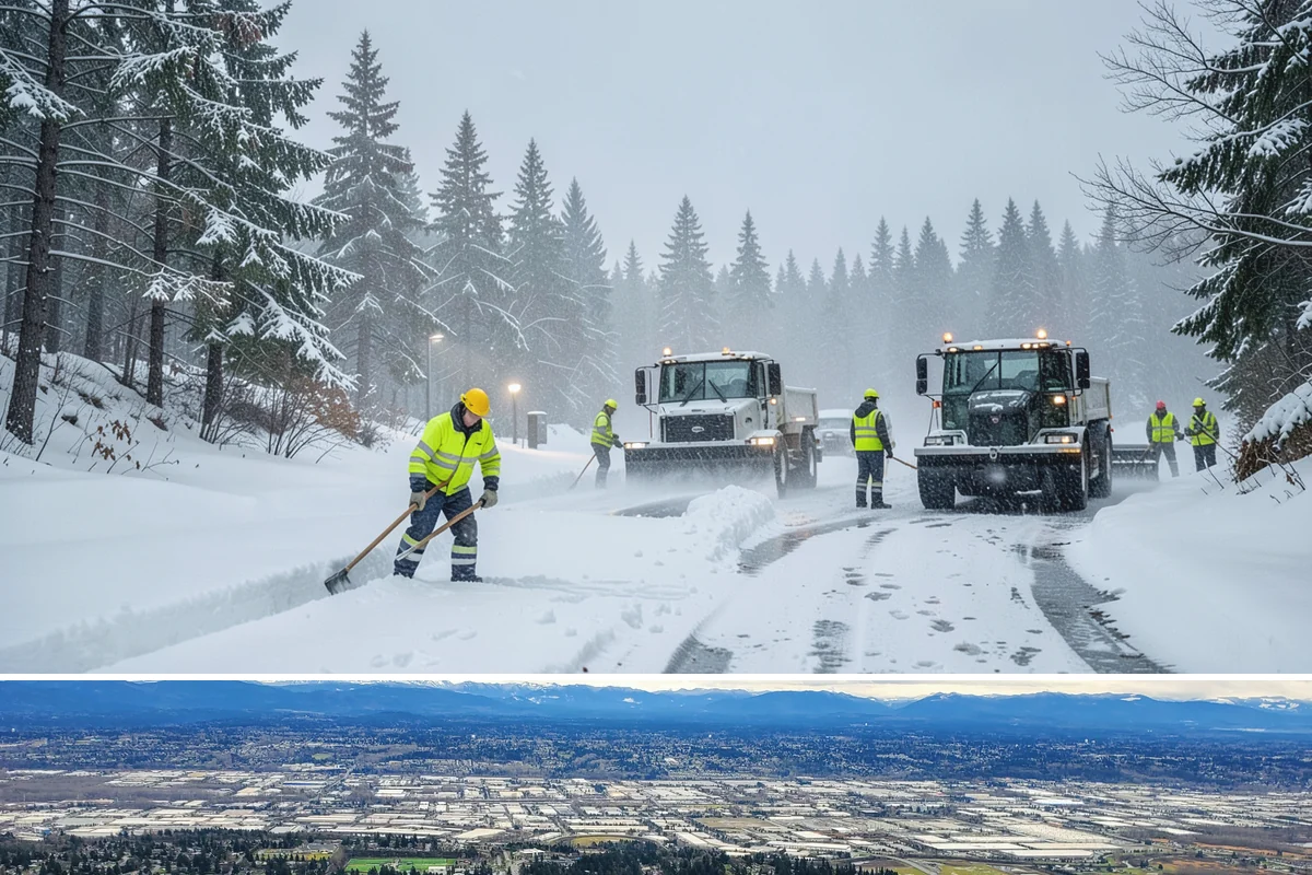 Cul-de-Sac Snow Removal in SeaTac, King County, WA - Arrange neighborhood or HOA cul-de-sac coverage before the arctic outflow events that hit the lowlands in midwinter.