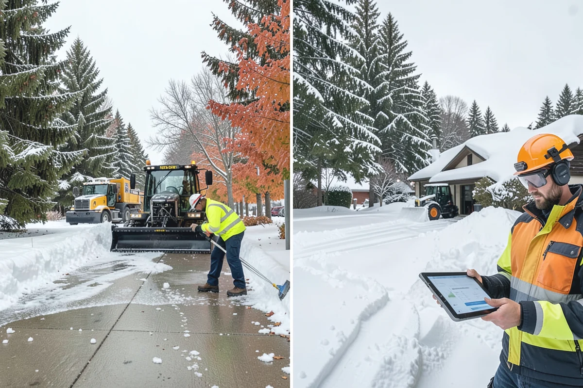 Cul-de-Sac Snow Removal in South Prairie, Pierce County, WA - Plow the circular bulb and connecting street width