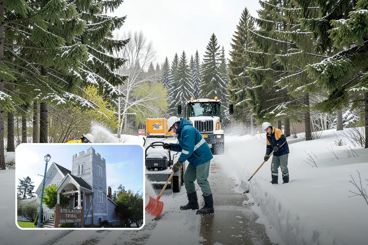Cul-de-Sac Snow Removal in Steilacoom, Pierce County, WA - Clears turnarounds that public plows commonly bypass