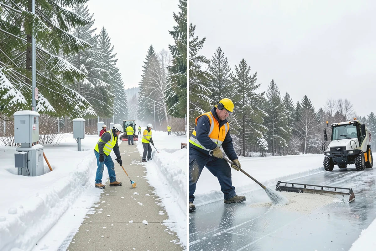 Cul-de-Sac Snow Removal in Steilacoom, Pierce County, WA - Plow the circular bulb and connecting street width