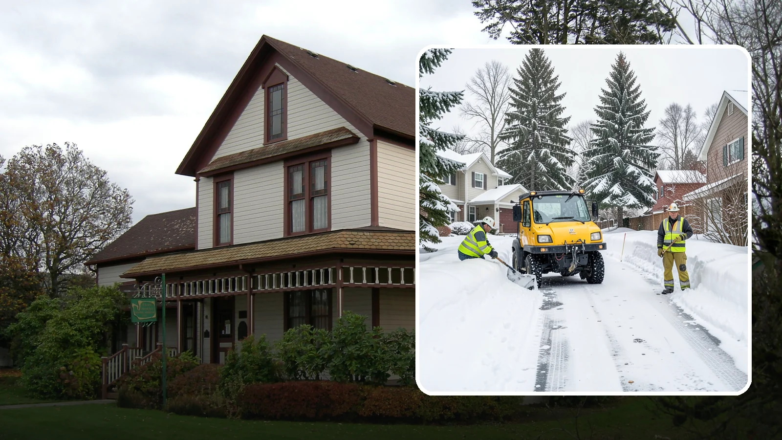 Cul-de-Sac Snow Removal in Sumner, Pierce County, WA - Plowing of cul-de-sacs and turnarounds that city crews often skip, keeping neighborhood traffic moving.