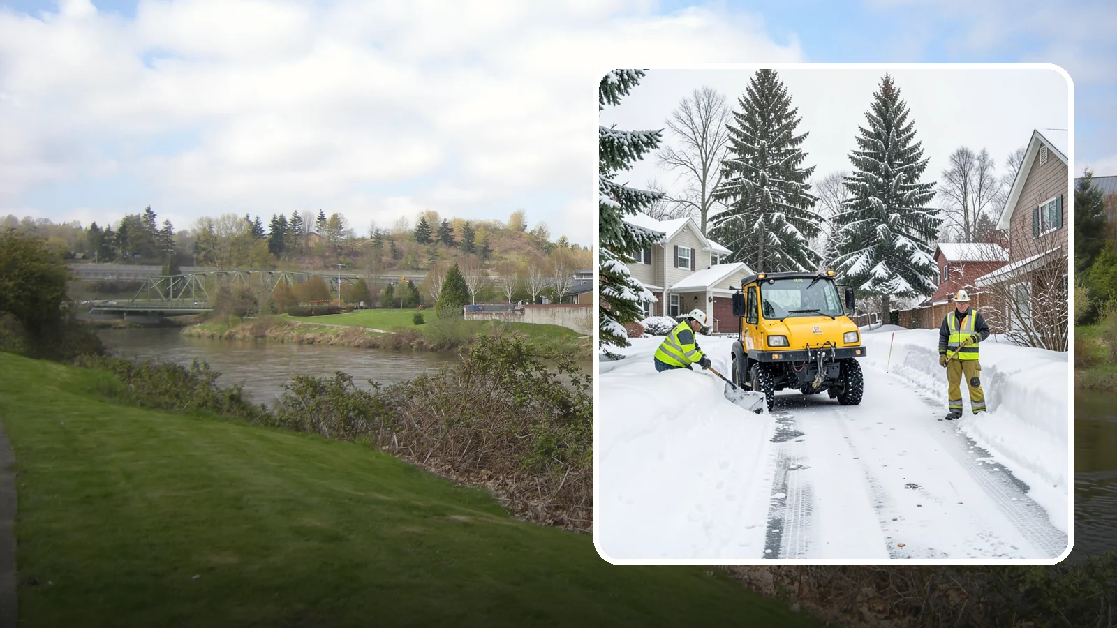 Cul-de-Sac Snow Removal in Tukwila, King County, WA - Plowing of cul-de-sacs and turnarounds that city crews often skip, keeping neighborhood traffic moving.