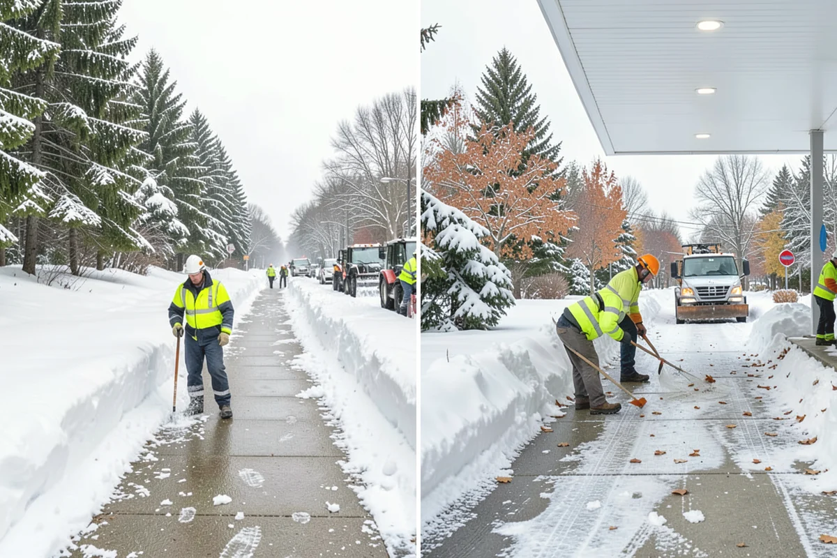 Cul-de-Sac Snow Removal in Tukwila, King County, WA - Plow the circular bulb and connecting street width