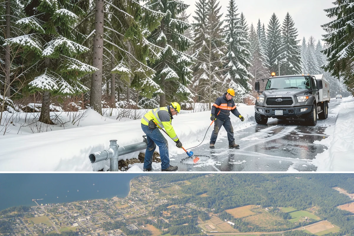Culvert Thawing in Coupeville, Island County, WA - Culvert freezing is most likely during arctic outflow events in December through February, especially when a hard freeze follows...