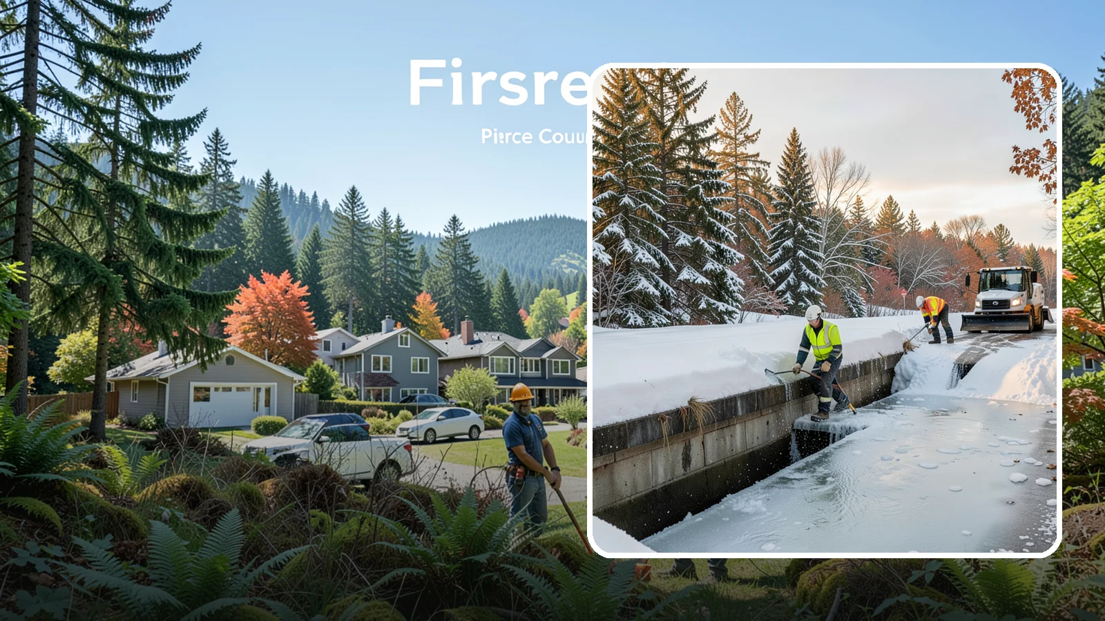 Culvert Thawing in Fircrest, Pierce County, WA - We thaw frozen culverts and restore drainage before backed-up meltwater floods your driveway, road, or low-lying property.