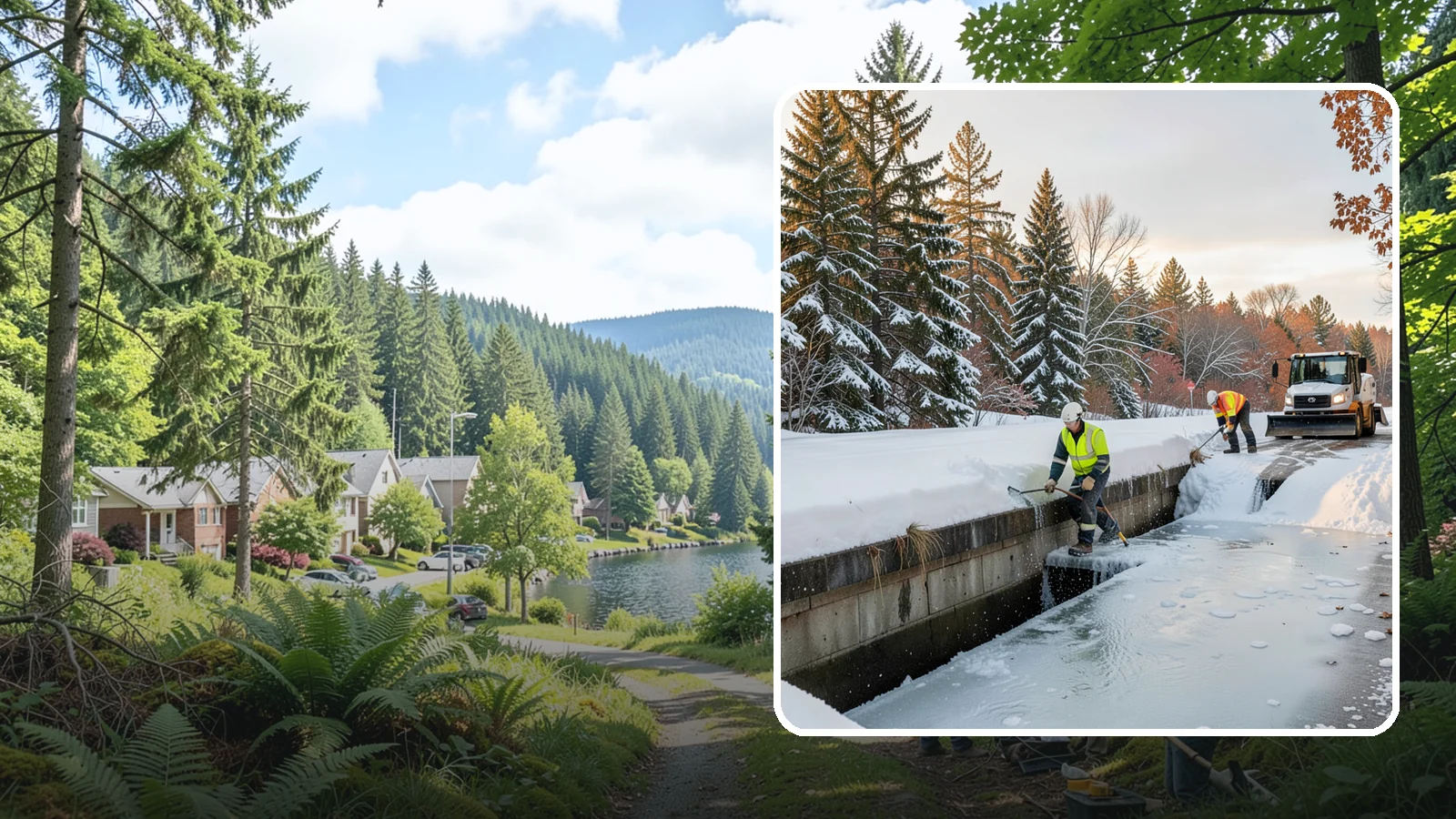 Culvert Thawing in Lake Forest Park, King County, WA - We thaw frozen culverts and restore drainage before backed-up meltwater floods your driveway, road, or low-lying property.