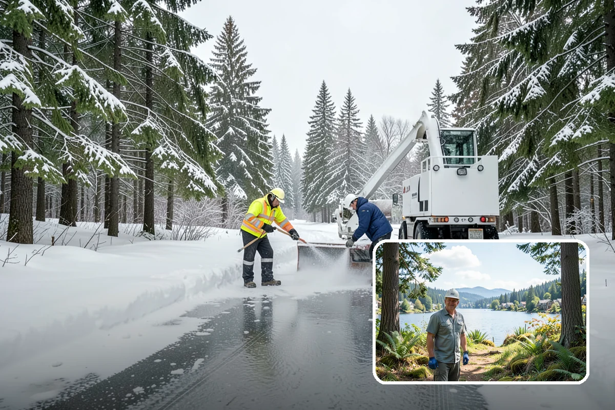 Culvert Thawing in Milton, King County, WA - Restores drainage before meltwater floods roads and driveways