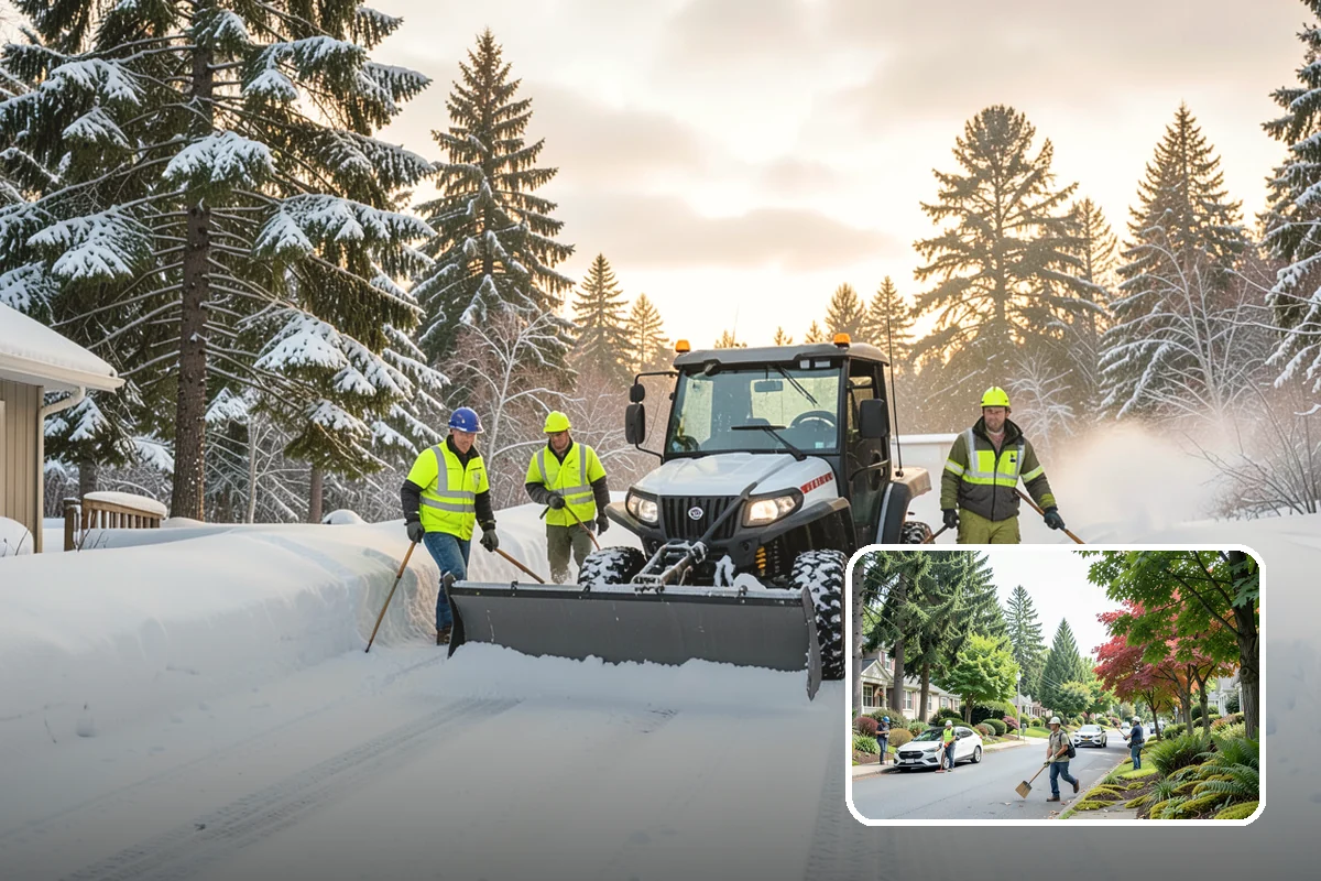 Data Center Snow Removal in Beaux Arts Village, King County, WA - Generator pads and fuel lanes cleared as top priority