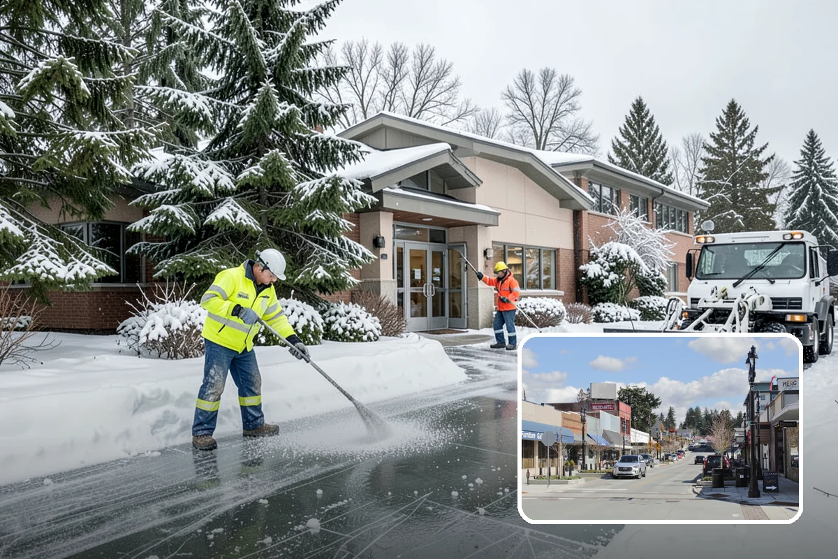Data Center Snow Removal in Bothell, King County, WA - Generator pads and fuel lanes cleared as top priority