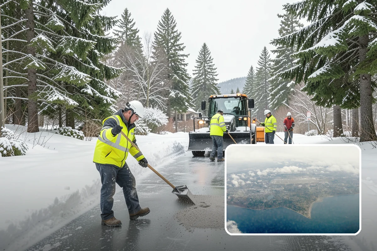 Data Center Snow Removal in Burien, King County, WA - Generator pads and fuel lanes cleared as top priority