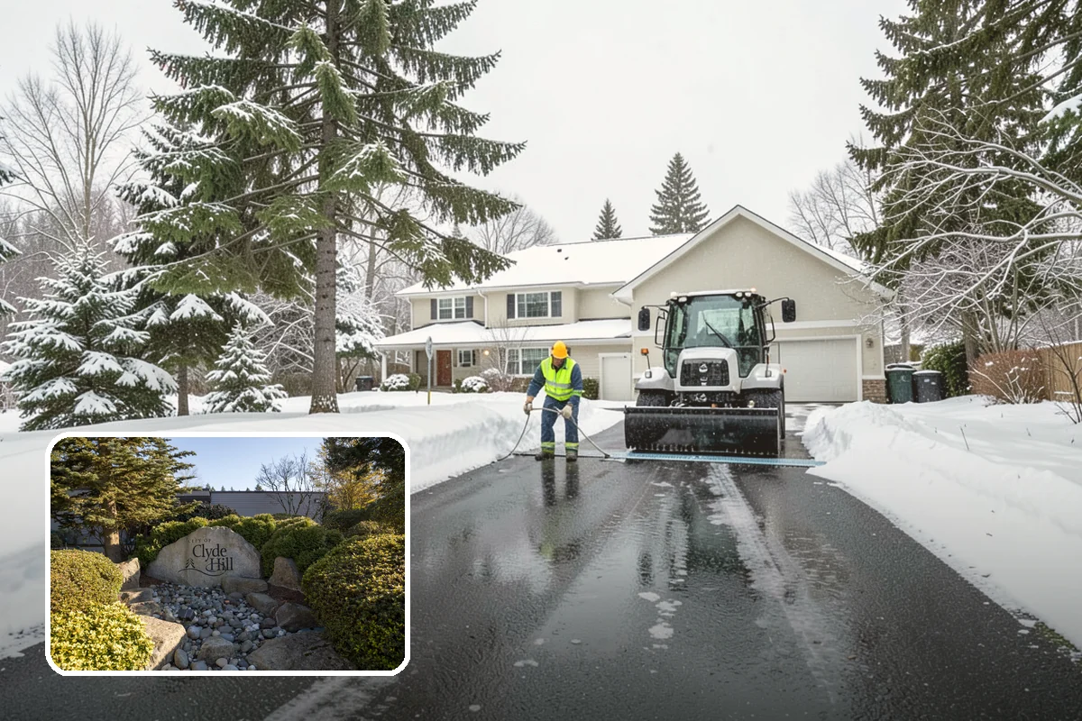 Data Center Snow Removal in Clyde Hill, King County, WA - Generator pads and fuel lanes cleared as top priority