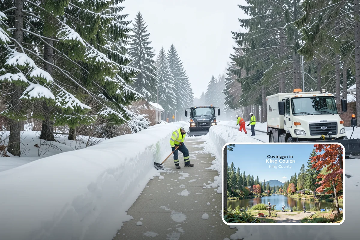 Data Center Snow Removal in Covington, King County, WA - Generator pads and fuel lanes cleared as top priority