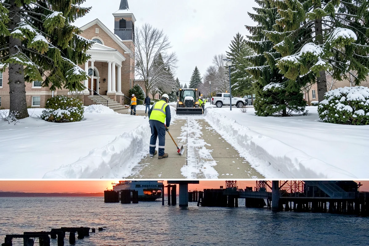 Data Center Snow Removal in Edmonds, Snohomish County, WA - Foothill and upland sites can need service from November into March, later than lowland Puget Sound properties.