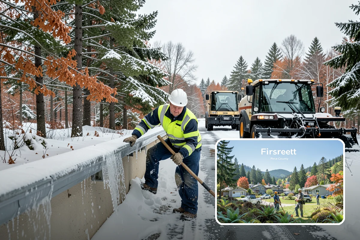 Data Center Snow Removal in Fircrest, Pierce County, WA - Generator pads and fuel lanes cleared as top priority