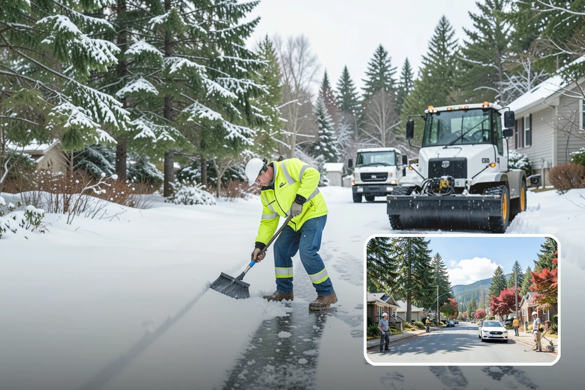Data Center Snow Removal in Hunts Point, King County, WA - Generator pads and fuel lanes cleared as top priority
