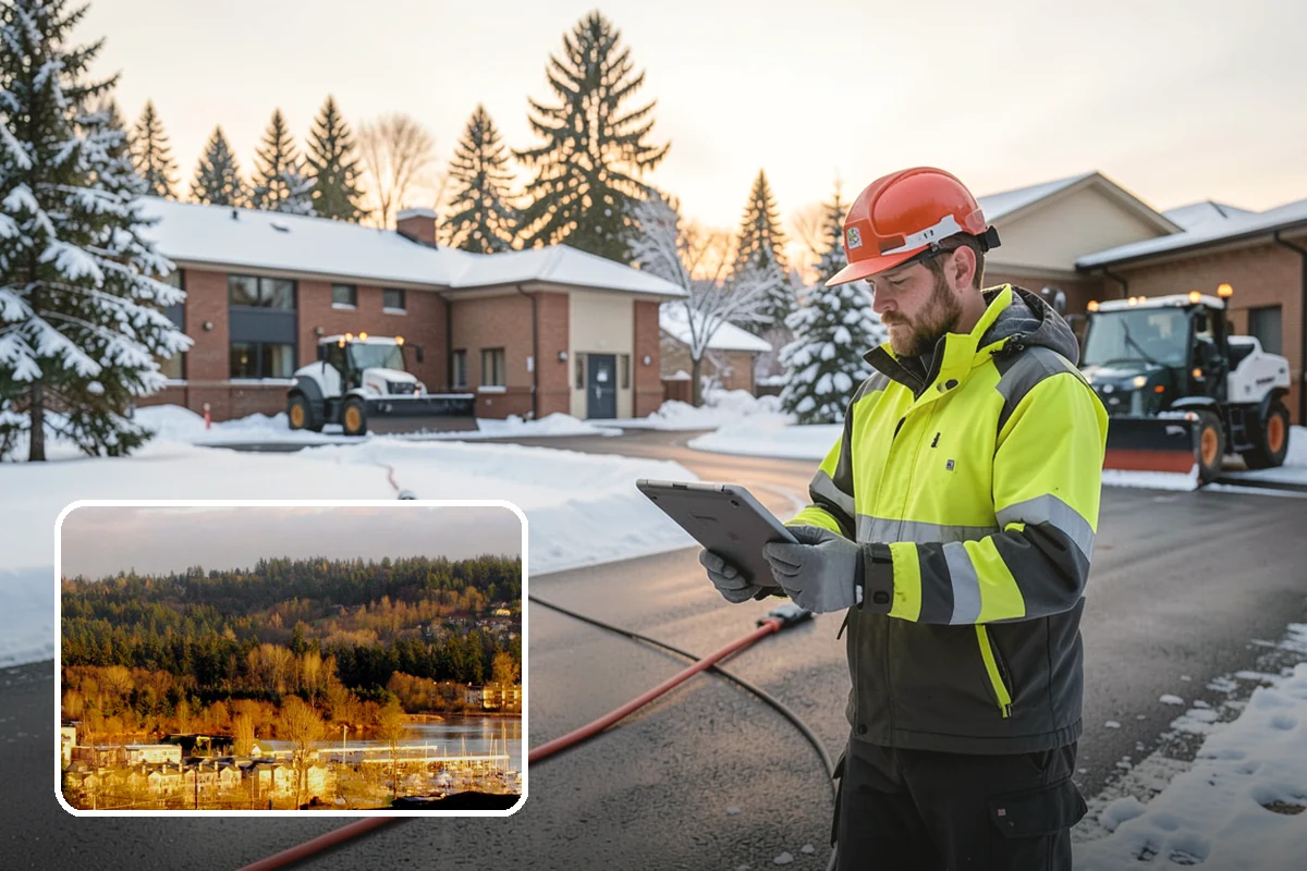 Data Center Snow Removal in Kenmore, King County, WA - Generator pads and fuel lanes cleared as top priority