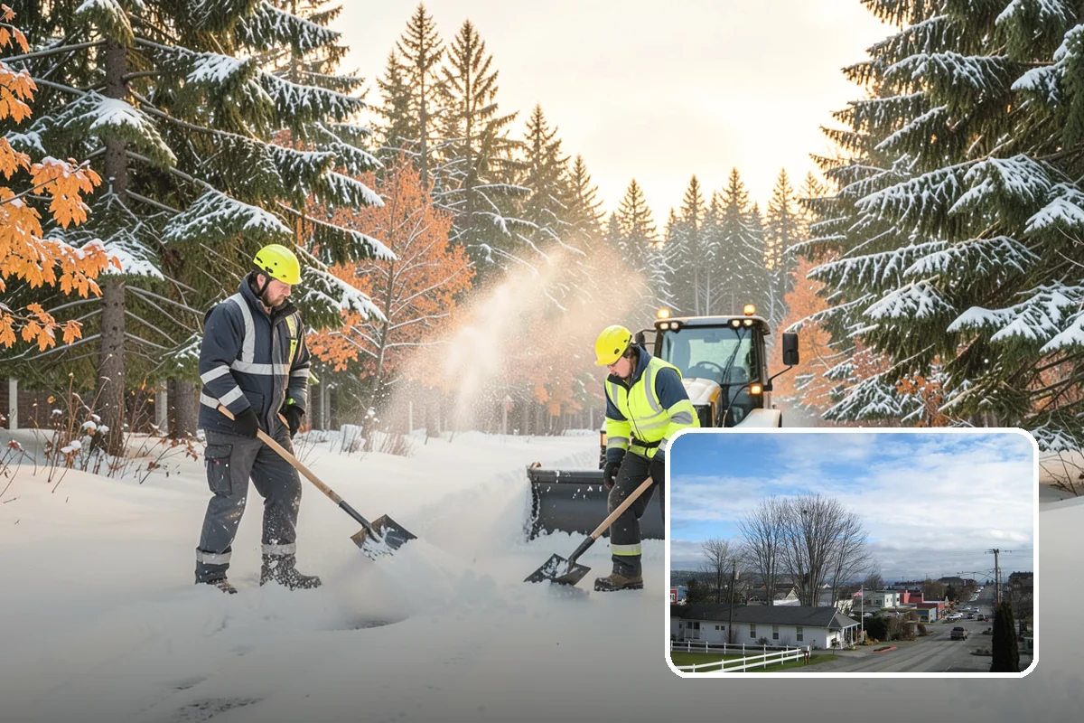Data Center Snow Removal in Langley, Island County, WA - Generator pads and fuel lanes cleared as top priority