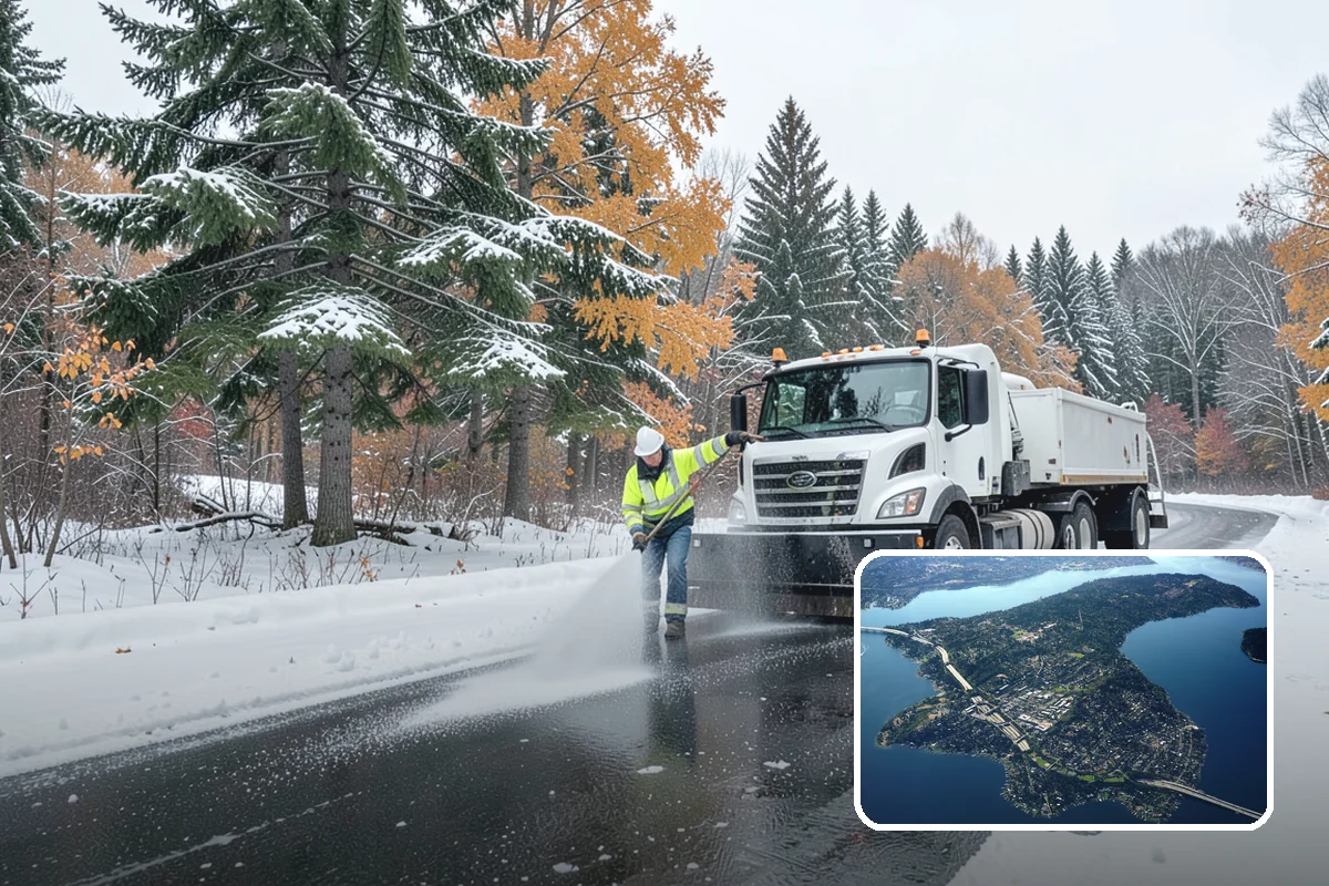 Data Center Snow Removal in Mercer Island, King County, WA - Generator pads and fuel lanes cleared as top priority