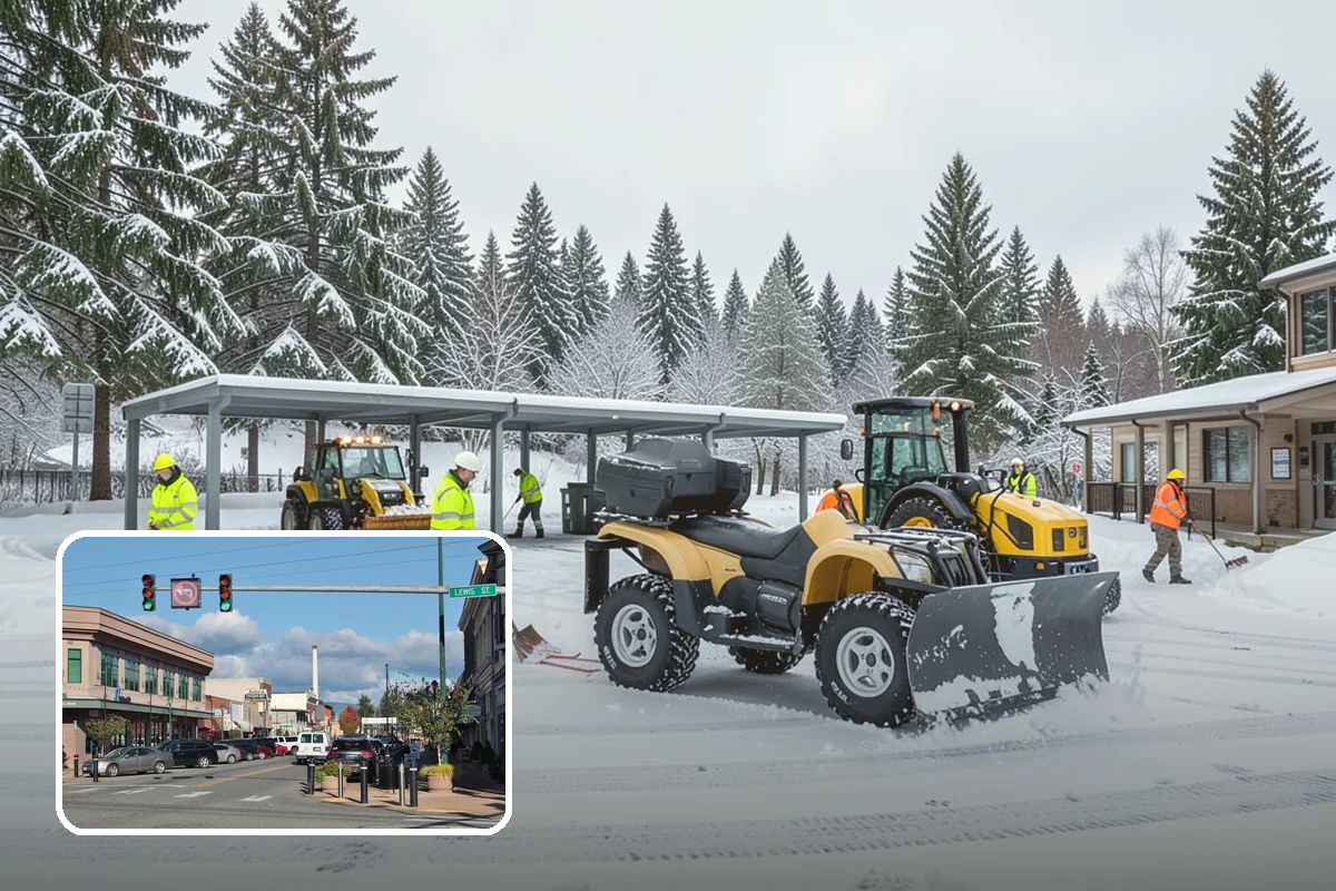 Data Center Snow Removal in Monroe, Snohomish County, WA - Generator pads and fuel lanes cleared as top priority
