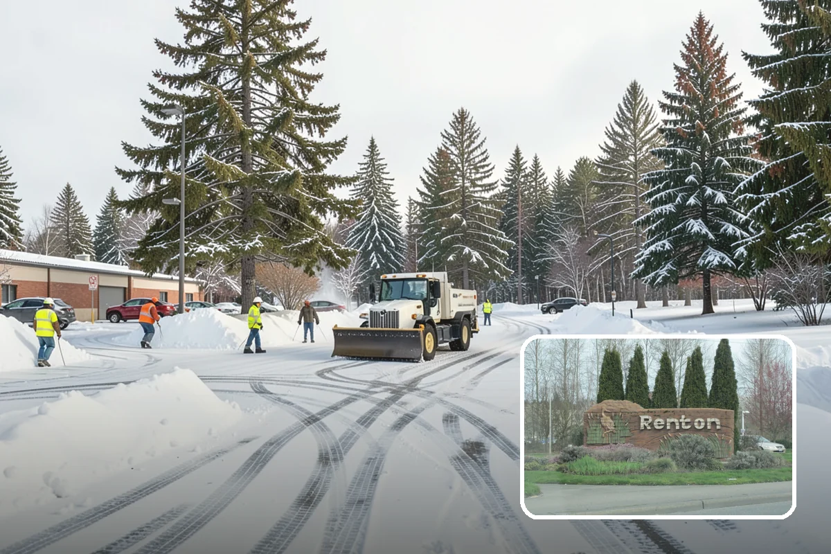 Data Center Snow Removal in Renton, King County, WA - Generator pads and fuel lanes cleared as top priority