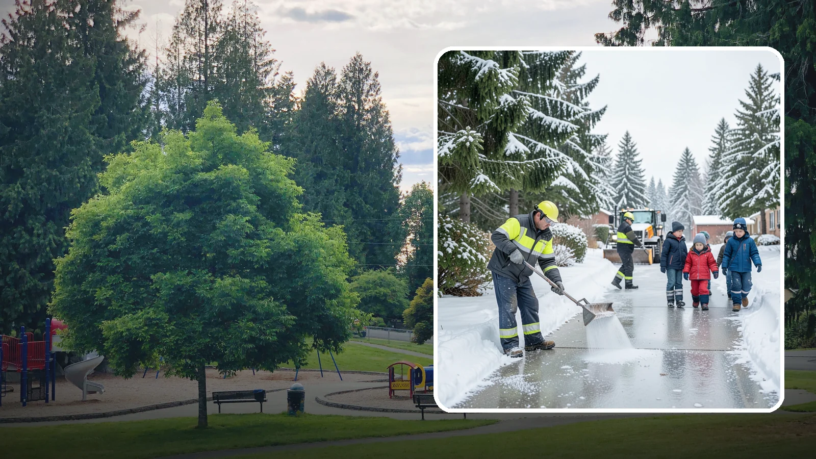 Daycare Deicing in Bonney Lake, Pierce County, WA - Deicing for daycare centers that keeps drop-off zones, entrances, and play-area access safe for small children and hurried...