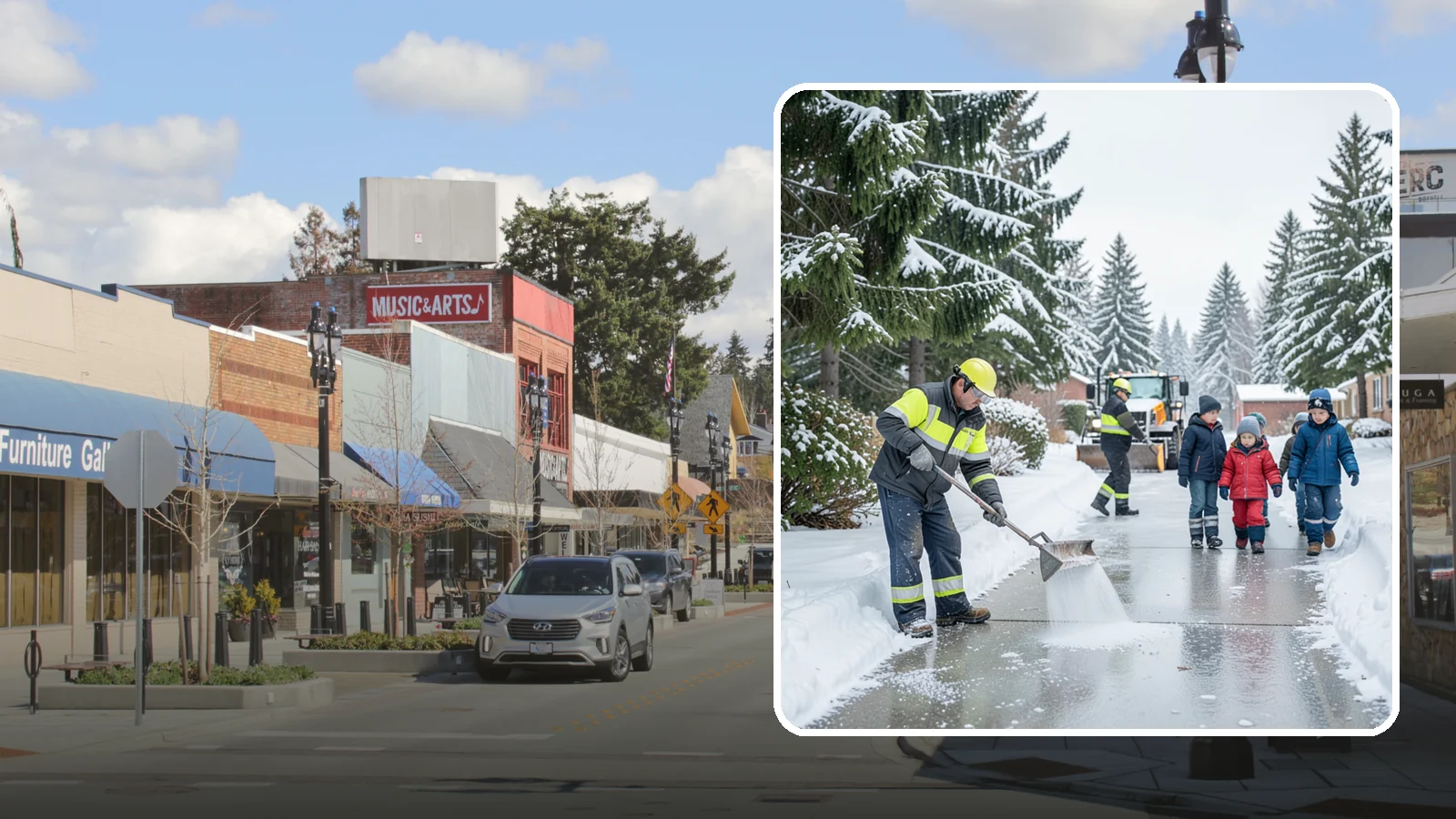 Daycare Deicing in Bothell, King County, WA - Deicing for daycare centers that keeps drop-off zones, entrances, and play-area access safe for small children and hurried...