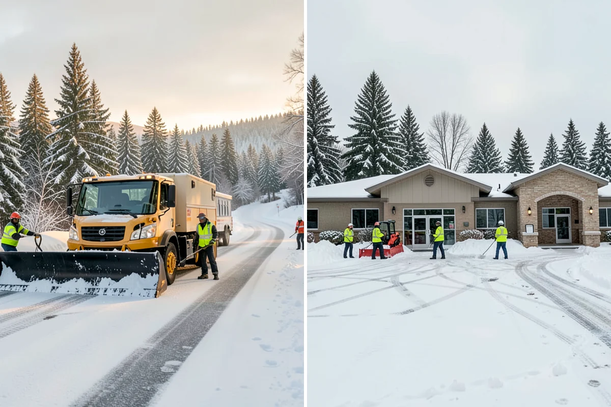 Daycare Deicing in Maple Valley, King County, WA - Identify drop-off lanes, entrances, and play access with staff