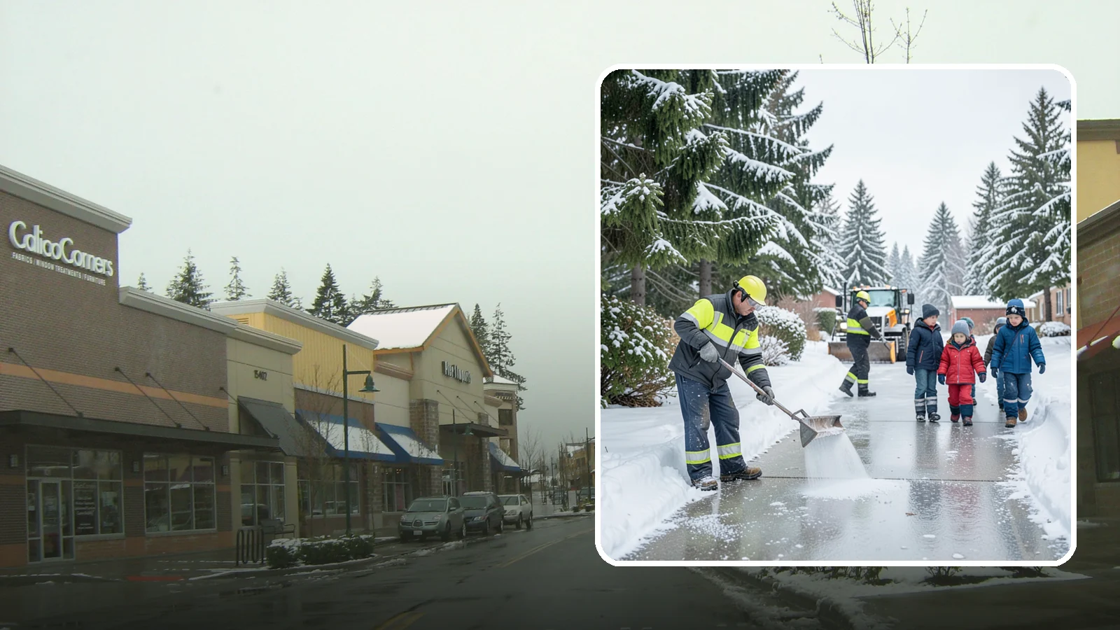 Daycare Deicing in Mill Creek, Snohomish County, WA - Deicing for daycare centers that keeps drop-off zones, entrances, and play-area access safe for small children and hurried...